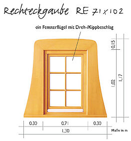 Rechteckgauben RE 71/102